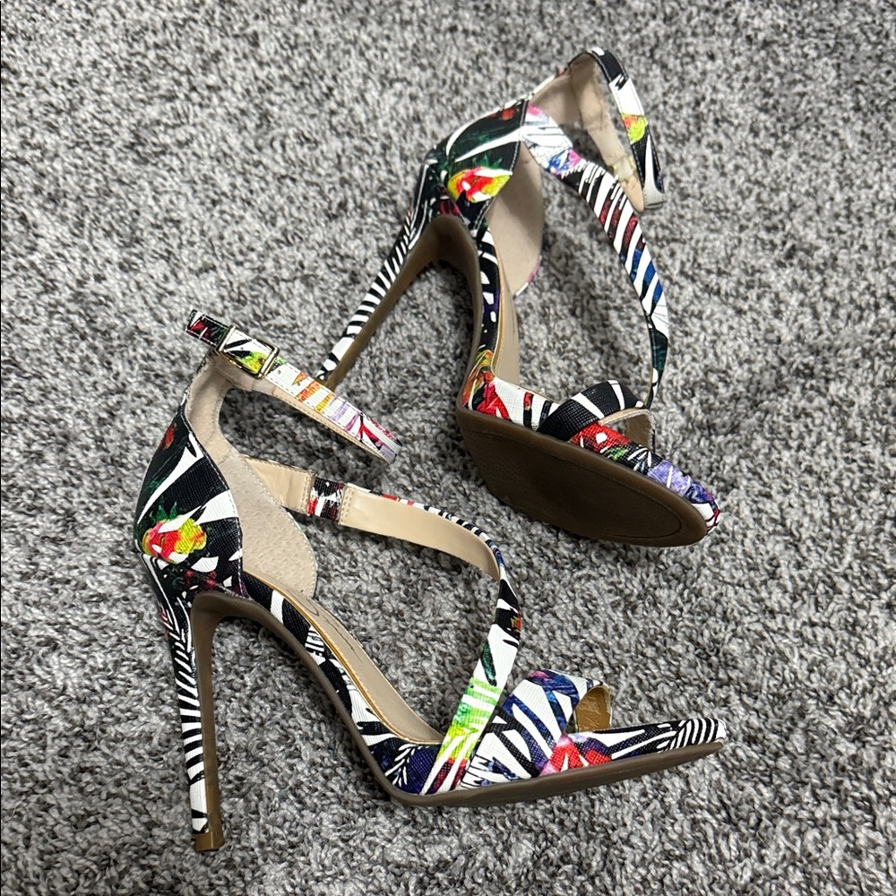 Jessica Simpson Colorful Strappy High Heels